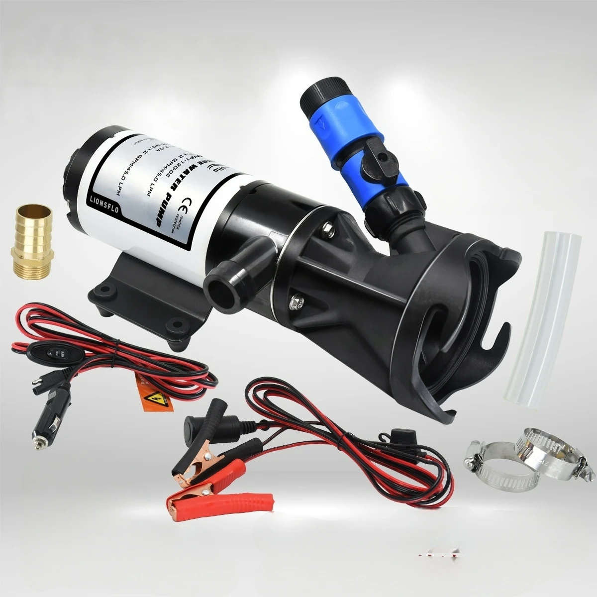 Portable Toilet Waste Disposal Pump 12GPM Fecal Waste Crushing and Disposal Pump Mobile Vehicle-Mounted Electric Sewage Disposal