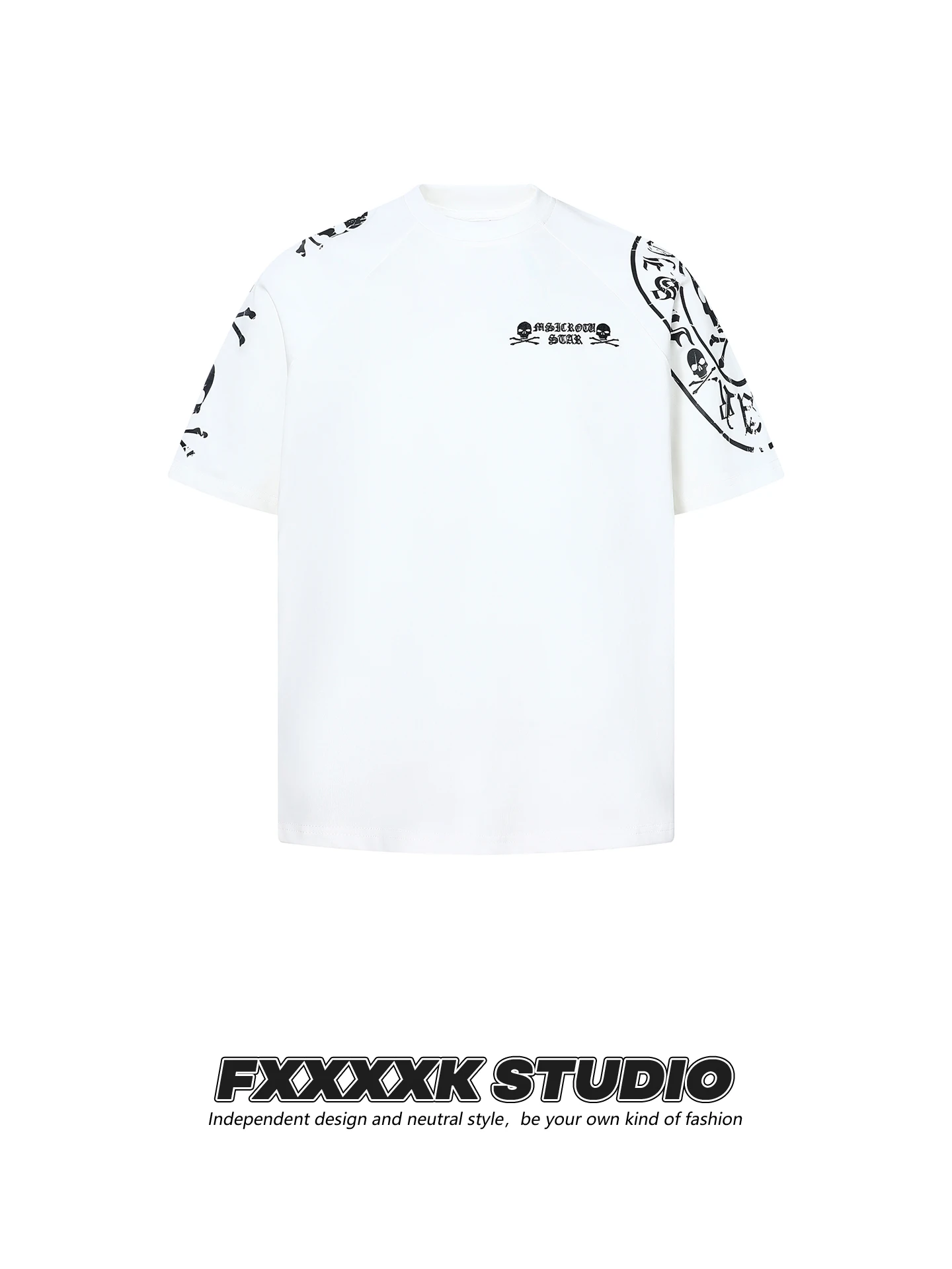 

Оригинальная футболка FXK с принтом черепа в стиле High Street Vibe, свободного кроя, для пар, с коротким рукавом, из хлопка, летняя, дышащая, с круглым вырезом.