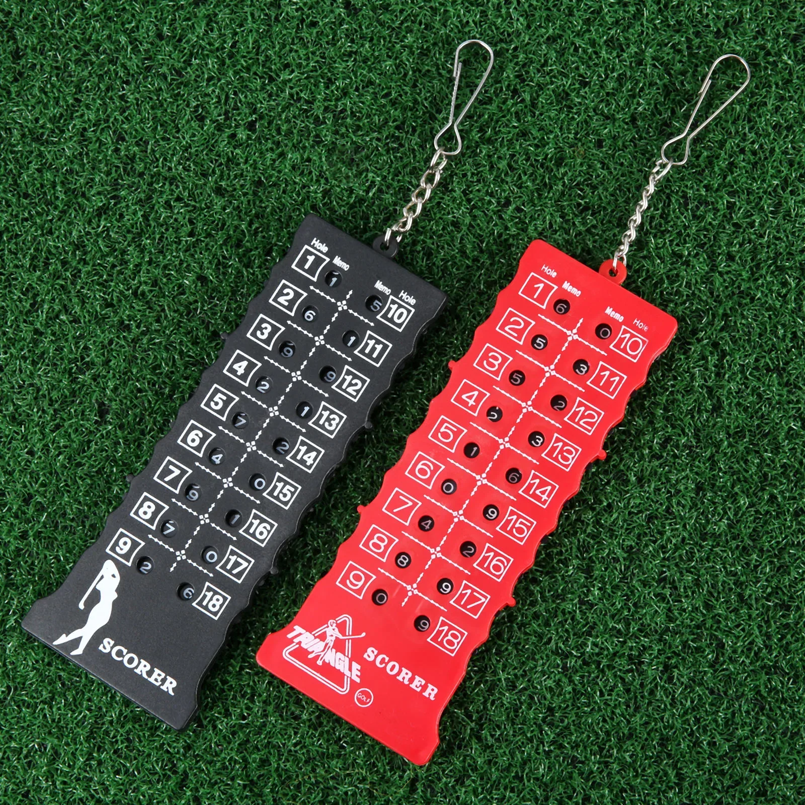 1Pc Portable Plastic 18 Hole Golf Putting Stroke Scorer Counter Keychain Golf Score Card Scoreboard Scorer Marker Indicator Tool