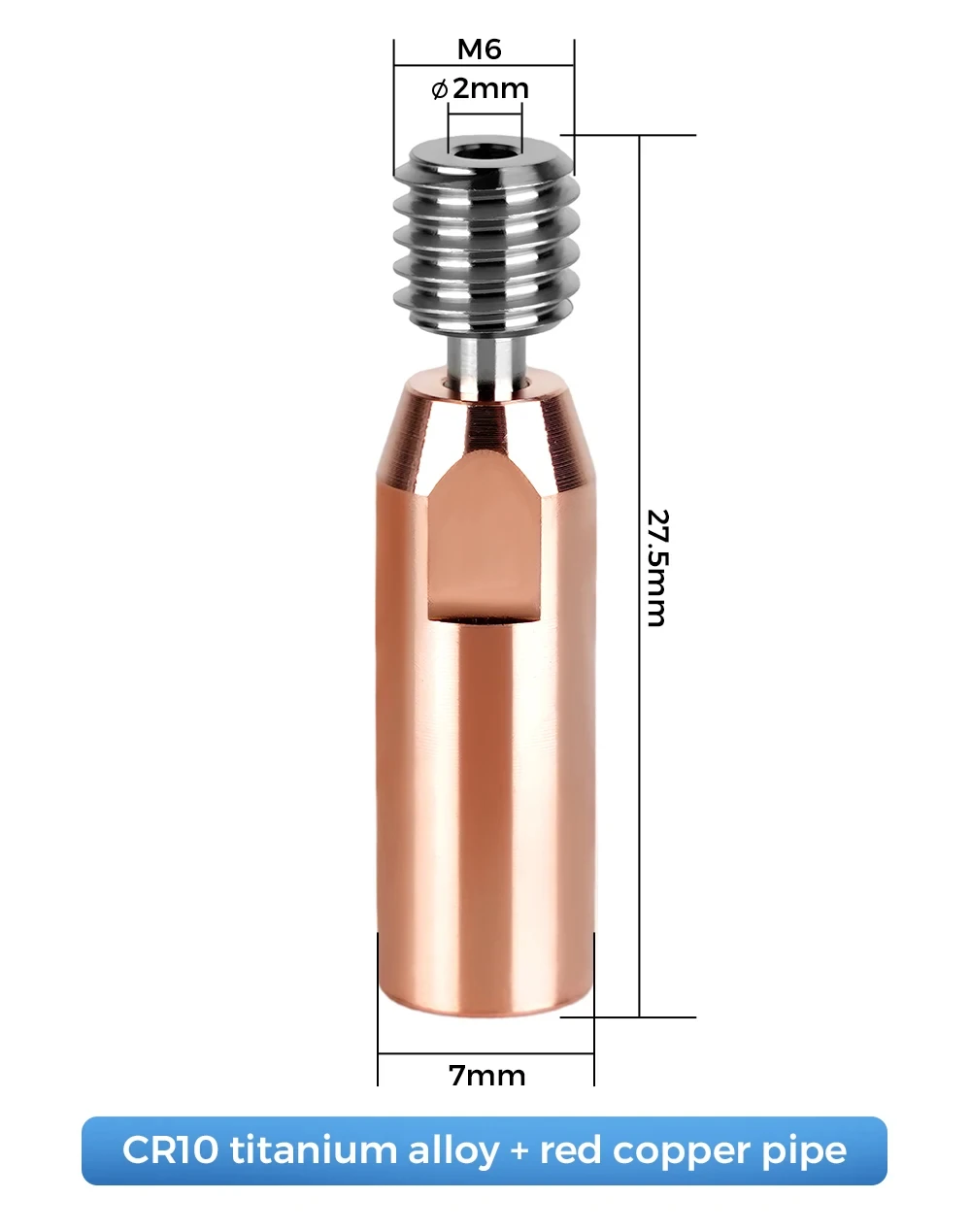 Kép 5: Magas minőségű E3D V6 Belterület V5 3D Nyomdász alkatrészek CR10 bi-metal heatbreak Garas plated MK8 Garat számára kobra 2 Széria CR10S CR6 Az