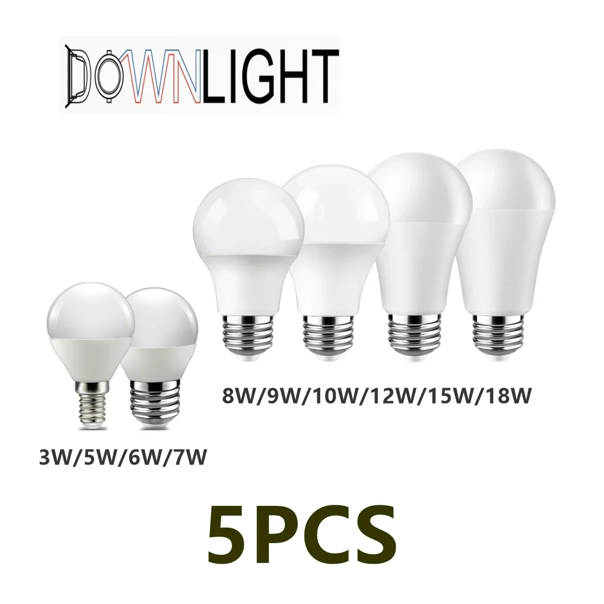 

LED Bulb AC220V 3W-18W E27 B22 E14 Super bright lighting for kitchen, living room, mall