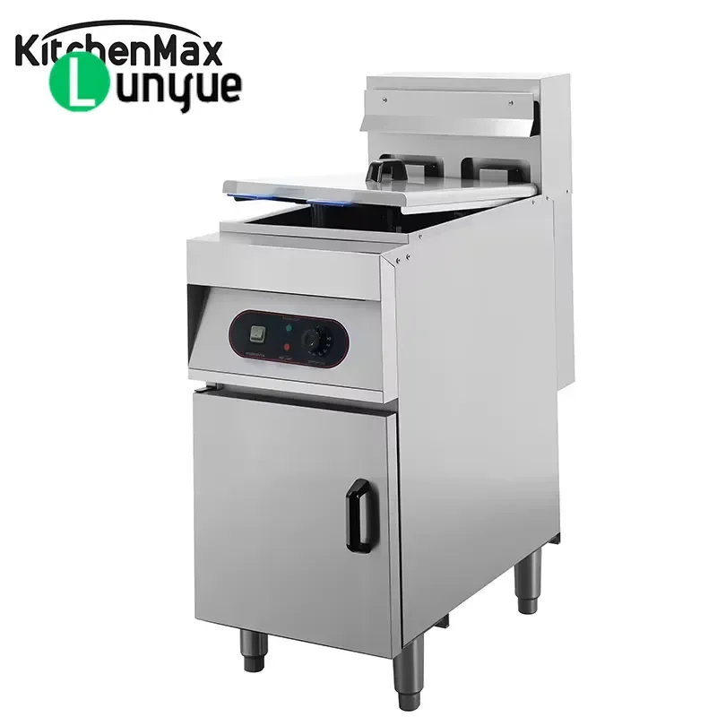 Commercial Electric Deep Fryer Single Tank Double Basket High Output Stainless Steel Kitchen Restaurant Catering Equipment