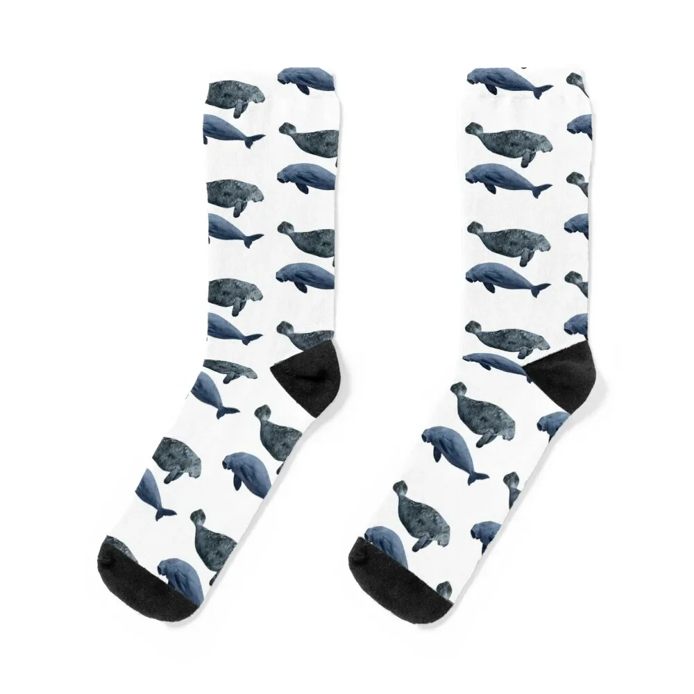 

MANATEE & DUGONG Socks loose essential gifts Antiskid soccer Ladies Socks Men's Thermal man winter luxe gym Socks Men Women's