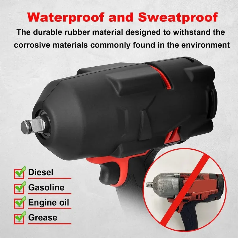 For Milwaukee 18V Impact Wrench 2767-20 2863-20 Protective Boot Prevent Wear Protective Sleeve for Milwaukee Impact Wrench