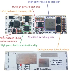 DC 2 in 1 3.7V 4.2V Charge and Discharge(Boost)  5V 6V 9V 12V 15V 24V UPS modules Lithium Battery Charger Discharge Home Network