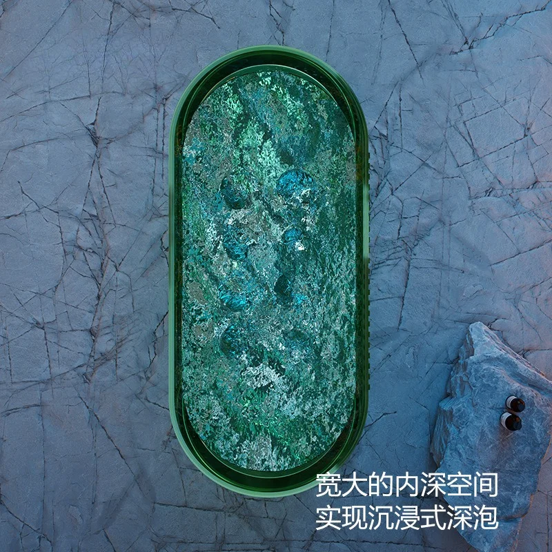 Transparent Jacuzzi Home Bubble Integrated Independent Hotel B&B Project Vertical Stripe Bath