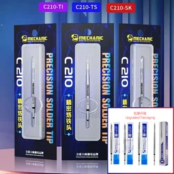 메카닉 C210 납땜 인두 210 팁 TO 볼 헤드 팁 (T210-A T210-NA 슈곤 T26/T26D 핸들 납땜 스테이션 용) 용접 팁