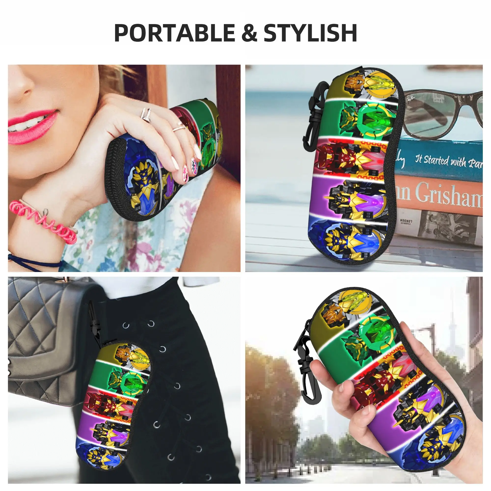 Gozyu Red Super Sentai Gozyu Blue Eyeglass Glasses Case Women Men Soft Gozyu Yellow Green Black Sunglasses Protective Pouch - view 6