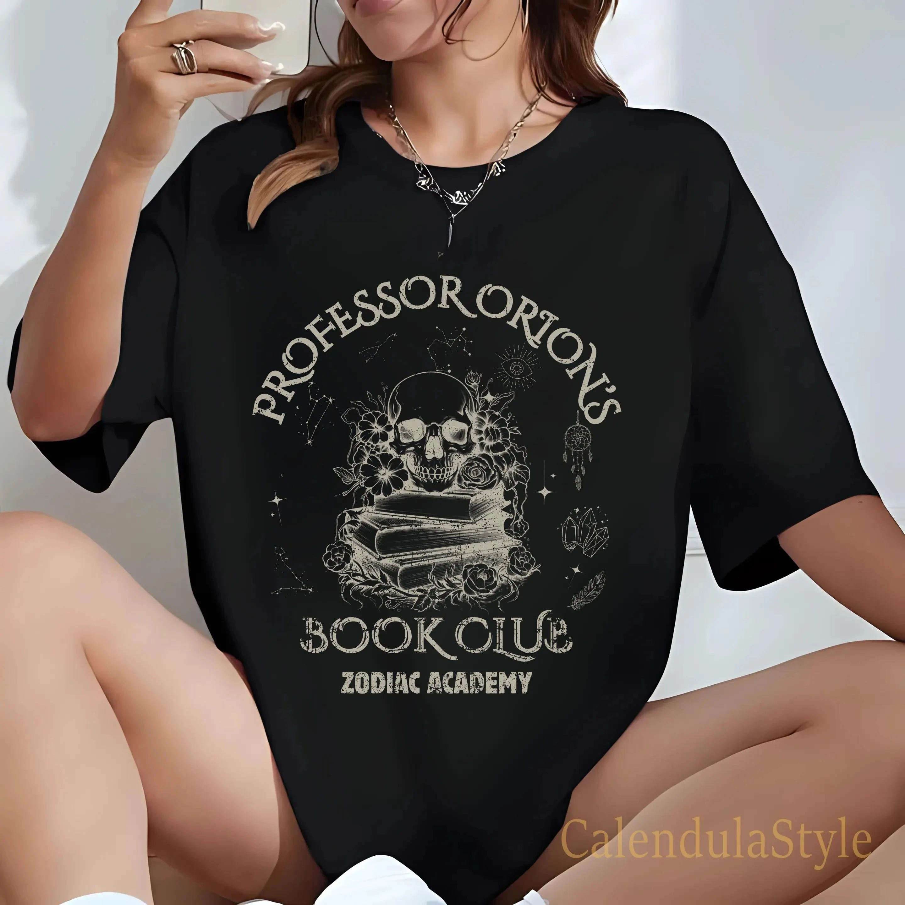 Professor Orion's Book Club Shirt Zodiac Academy Shirt Zodiac Academy The Inner Circle Shirt Graphic Short Sleeve for Summer
