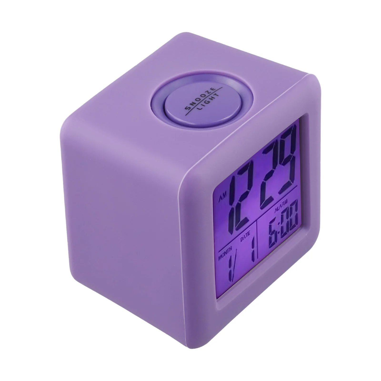 منبه رقمي، ساعة منبه LCD، حامل ليلي، يعمل بالبطارية، طراز حديث للأطفال، ساعة سيليكون تعمل بالبطارية