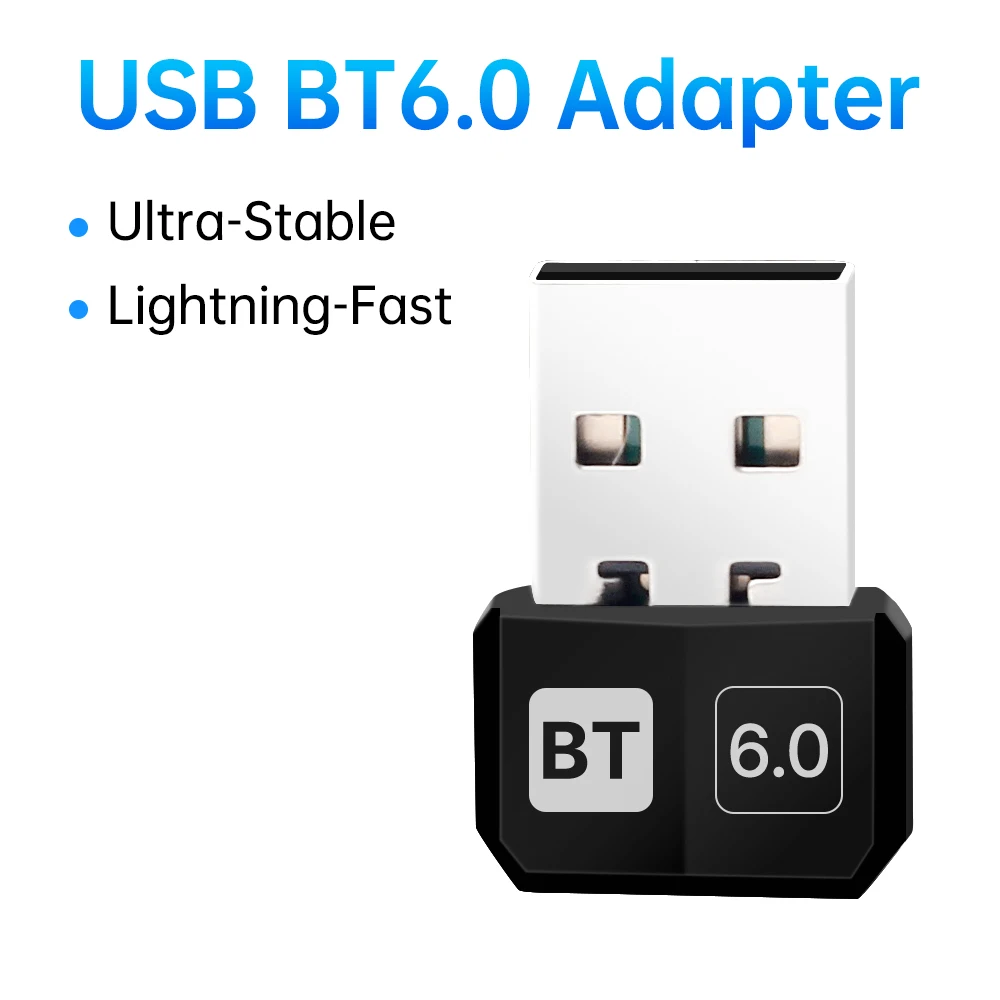 USB Bluetooth 6.0 Adapter BT6.0 BT5.4 USB Dongle PC Laptop Wireless Receiver Sender Treiber Kostenlos für Win 11/10