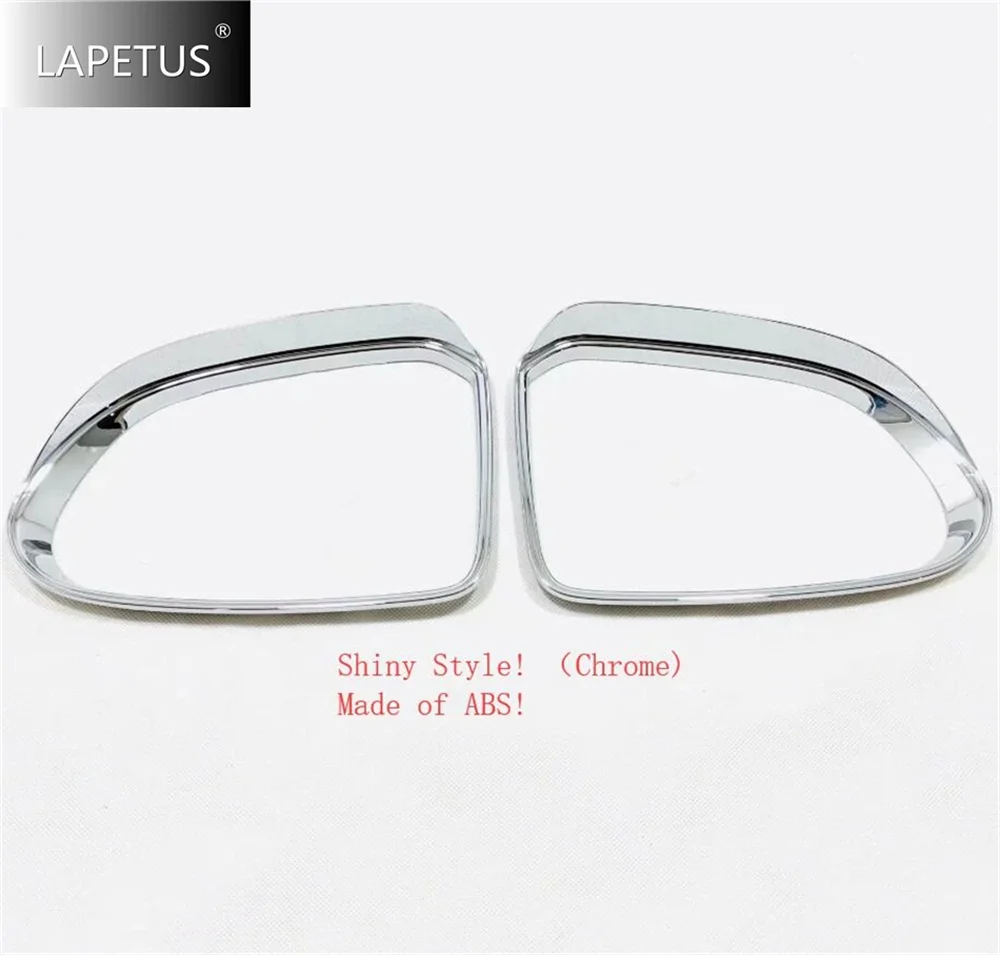 Auto Door Rearview Mirror Rain Eyebrow Shield Shade Decor Frame Cover Trim For Hyundai Santa Fe 2019 2020 2021 Shiny Accessories