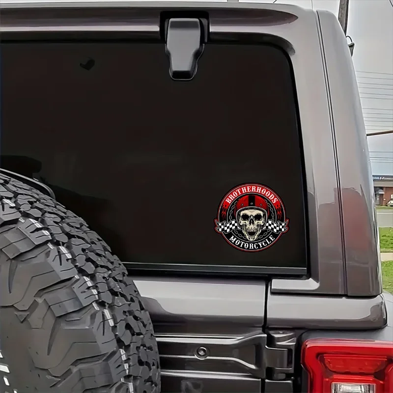 1PC 目を引く兄弟団オートバイビニールデカール - バイクのカスタマイズ/装飾/ラップトップ/電話/ウォーターボトル用の友情の雰囲気