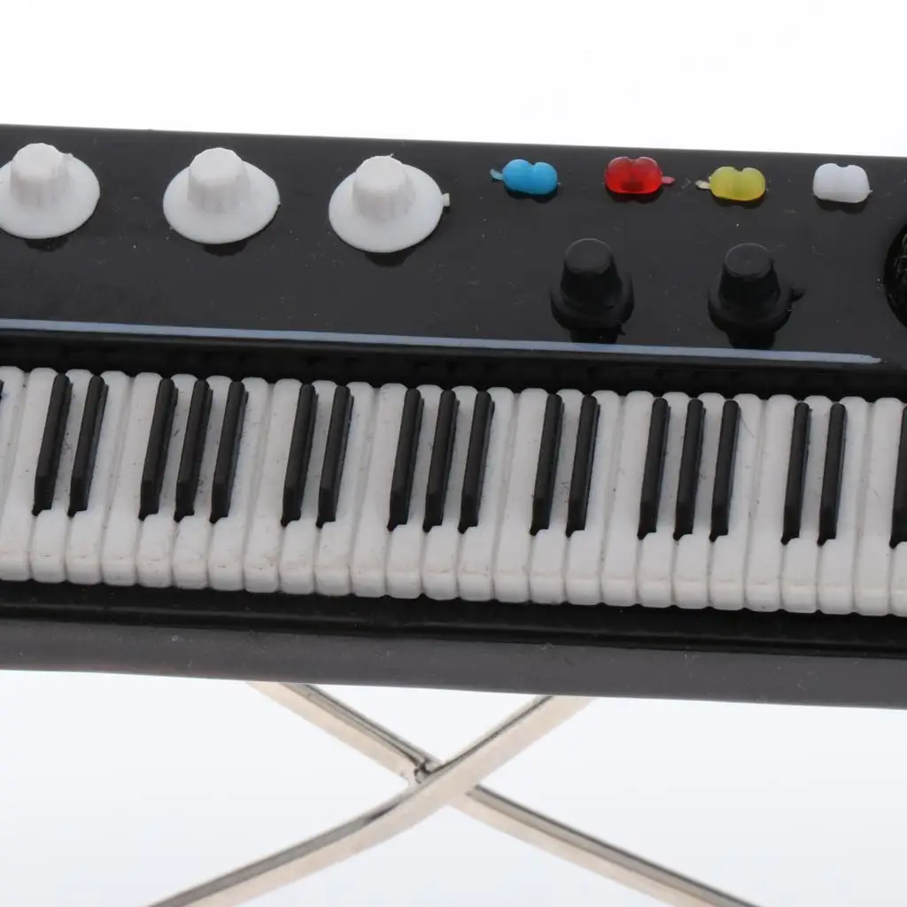

1 12 Dollhouse Miniature Musical Instrument Model Black and White Piano for Mini Doll House Decoration Accessories