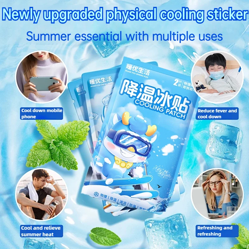 20/40/60 Adesivo di raffreddamento confezionato in modo indipendente, utilizzato per alleviare la febbre, raffreddare i telefoni cellulari, previene la somnolenza e staccare l'allarme