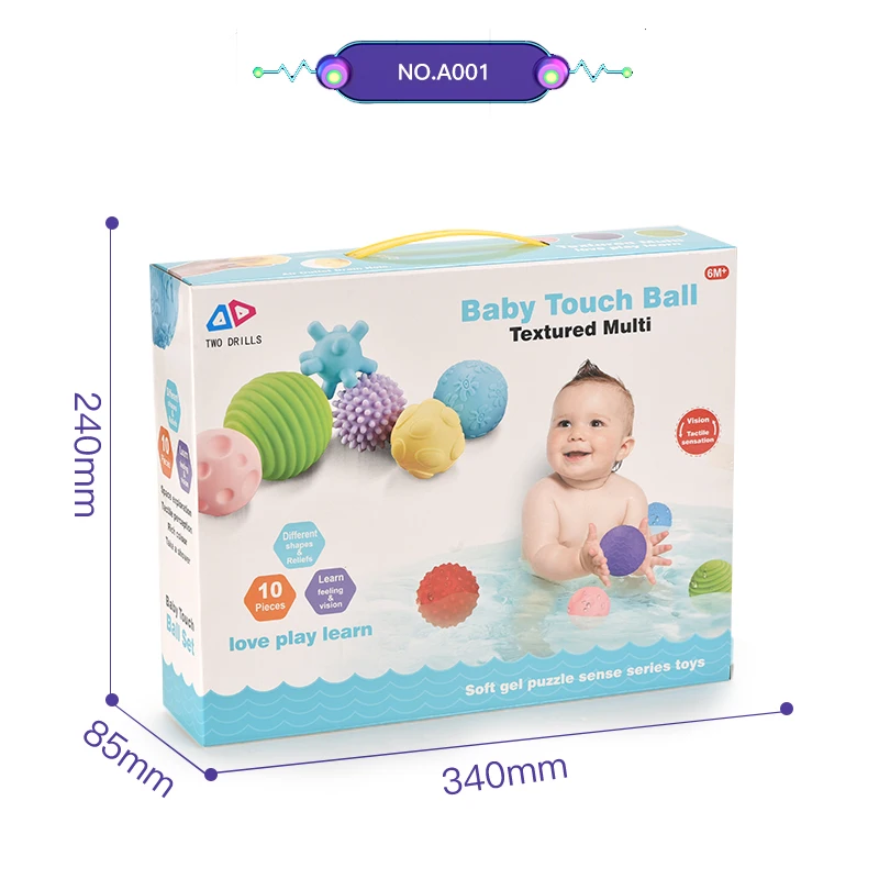 Baby Sensory Touch Ball - เนื้อซิลิโคนอ่อนนุ่ม การฝึกจับ และเวลาอาบน้ําแสนสนุกสําหรับทารก