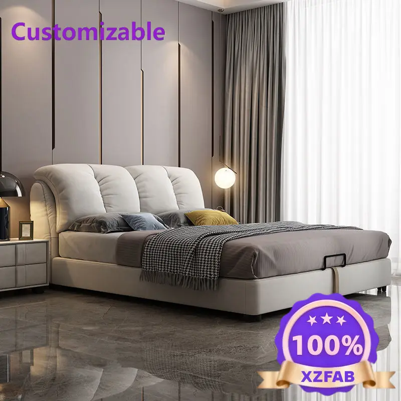 Customizable Technology Cloth Bed Modern Simplicity