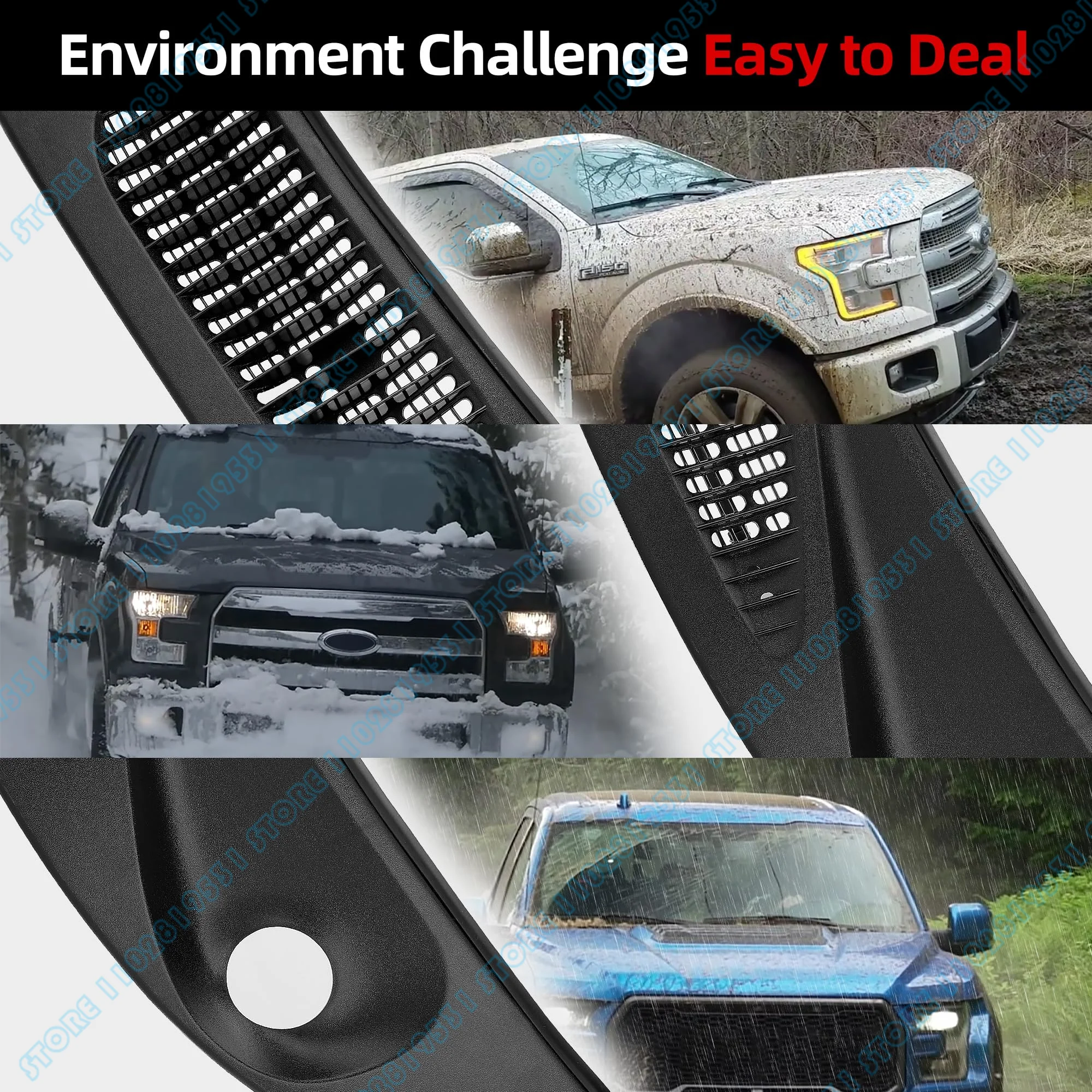 for LHD 1995-2005 Ford Explorer Sport, 1997-2001 Mercury Mountaineer Windshield Wiper Cowl Grille F57Z78022A69A F57Z78022A68A view 6