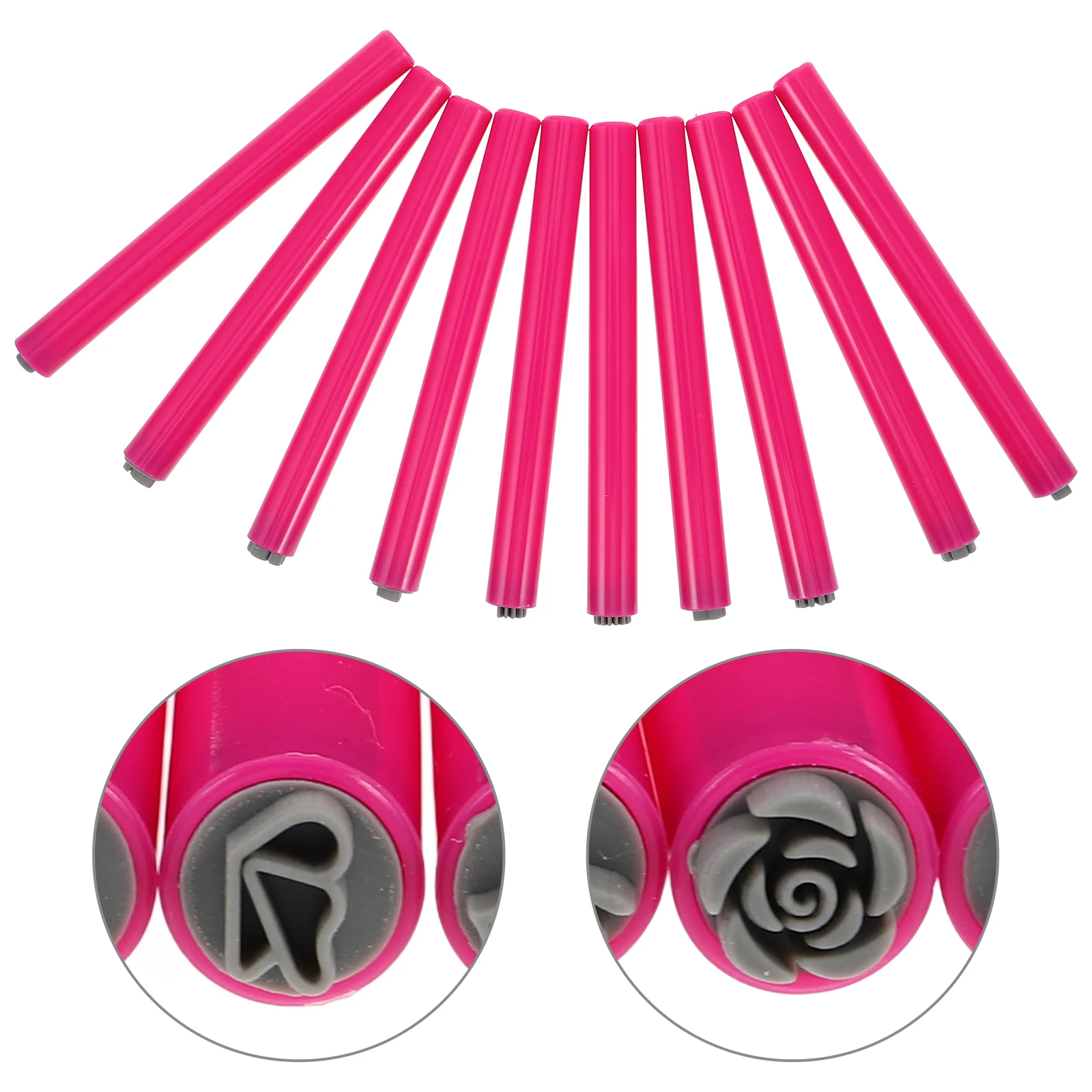 

10 Pcs Nail Art French Tip Tools Flower Stamping Printer Longlasting Manicure Kits Easy Use Practical Nail Stamper Set