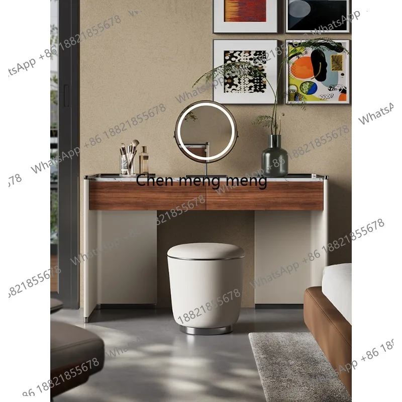 

Italian minimalist dressing table, bedroom marble makeup table, light luxury high-end dressing table