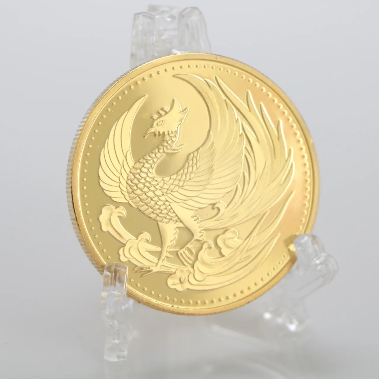 Phoenix Gold Coin Japanese Traditional Culture Phoenix Nirvana Commemorative Coin Gold Plated Wishing Phoenix Coin