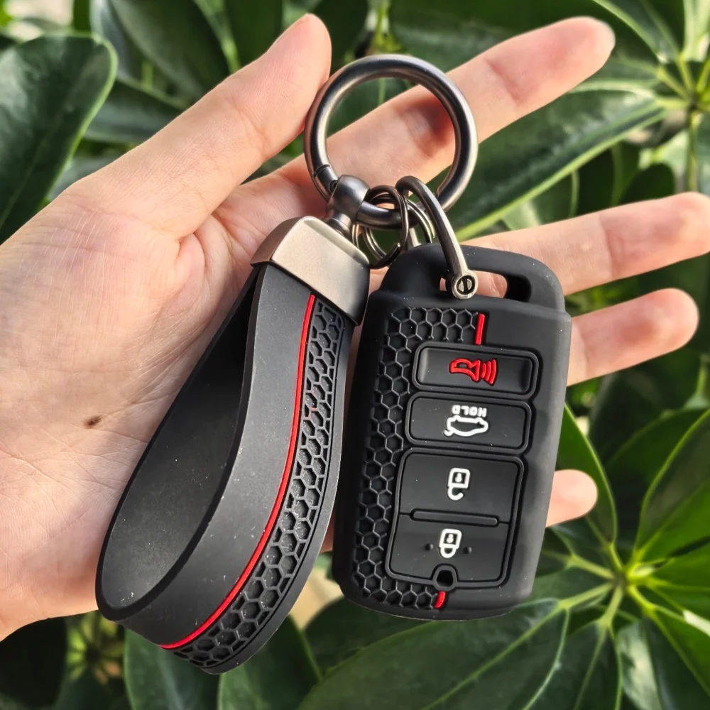 

Чехол-держатель для ключей с 4 кнопками для KIA Cadenza K9 K7 K-04 Sorento K900, силиконовый чехол для автомобильного ключа, брелок-протектор, аксессуары
