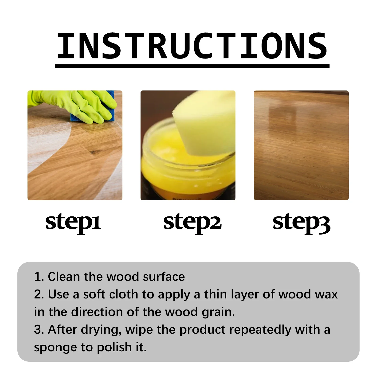 Jaysuing Furniture Restoration Beeswax, Furniture Beautification Polishing Maintenance Cleaning Care Beeswax