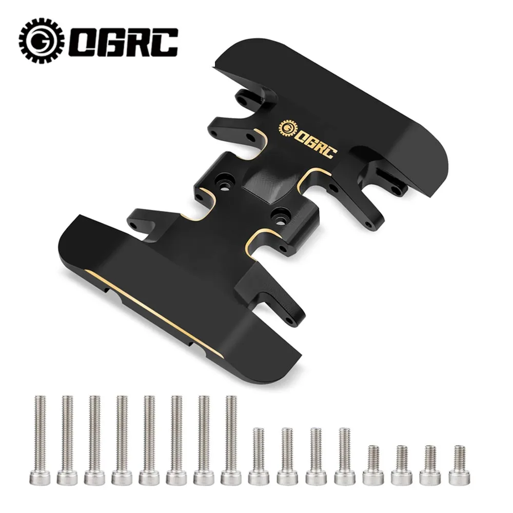 OGRC 32g Brass Skid Plate Counterweight Center Gearbox Mount for Axial SCX24 Deadbolt C10 JLU Gladiator Bronco 1/24 RC Upgrade