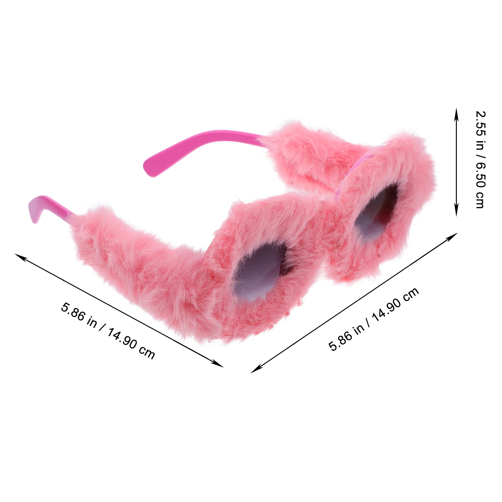 Fashionable Punk Funny Sunglasses Miss for Party Decorative Plush Photo Eyewear Costume