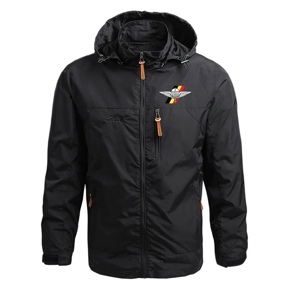 2026 Spring And Autumn Men's Hoodies Belgium Special Forces Special Operations Regiment Logo Print Daily Commute Coat Jacket