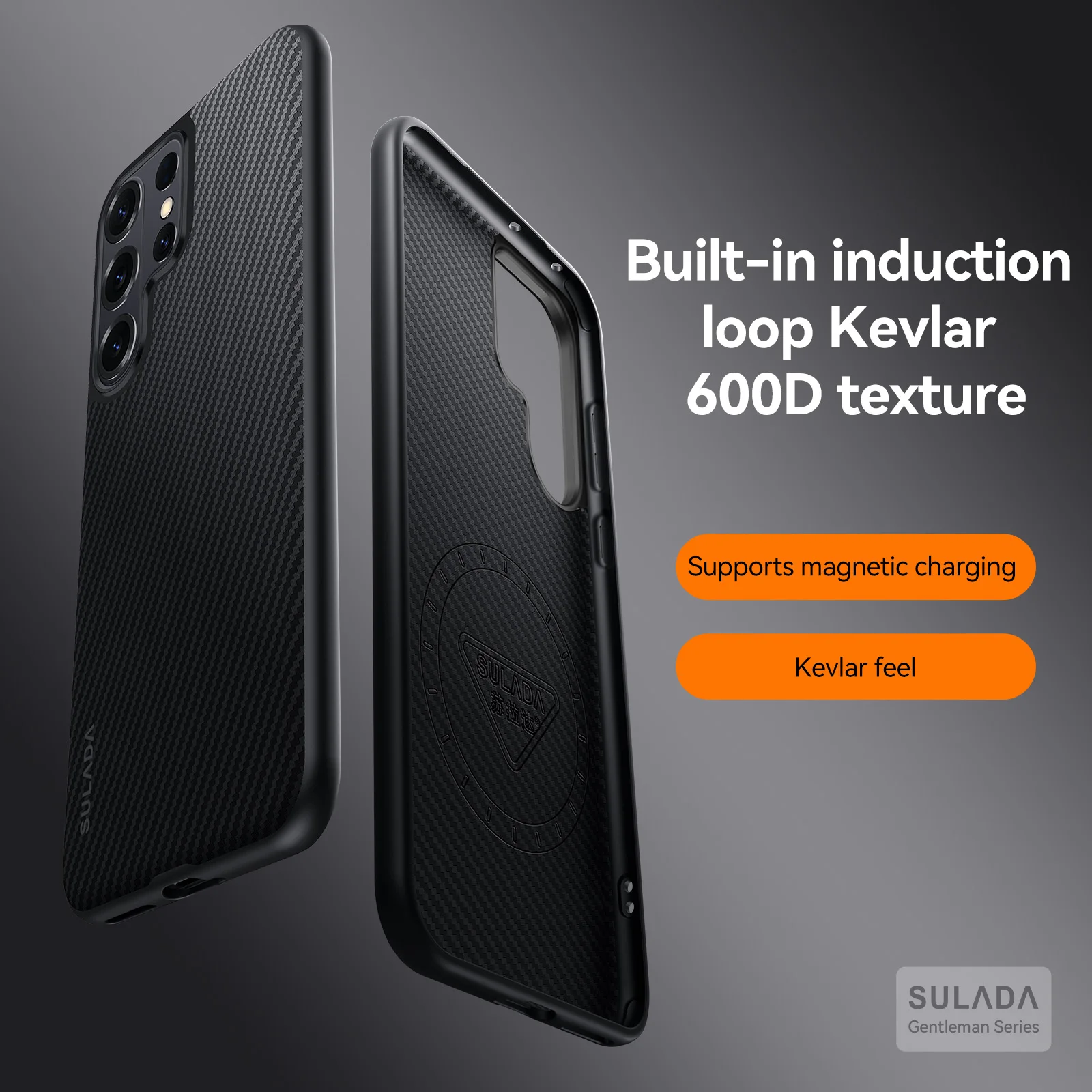 

Kevlar pattern Magnetic phone case for Samsung S26 Ultra S25 Ultra S26 SULADA gentlemanly leather applicable Samsung S25+ Case