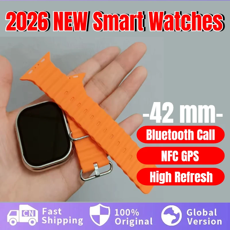 الجملة 10 الترا ساعة ذكية الرجال 42 مللي متر سلسلة 9 AMOLED شاشة NFC البوصلة مقاوم للماء لساعة أبل IWO الترا 9 Smartwatch