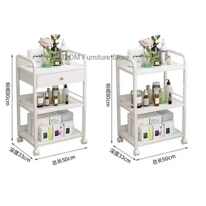 Classic Unique Trolley Design Beauty Furniture Hairdressing Salon Nordic Trendy Luxury Cart Simple With Drawers Salon Furniture