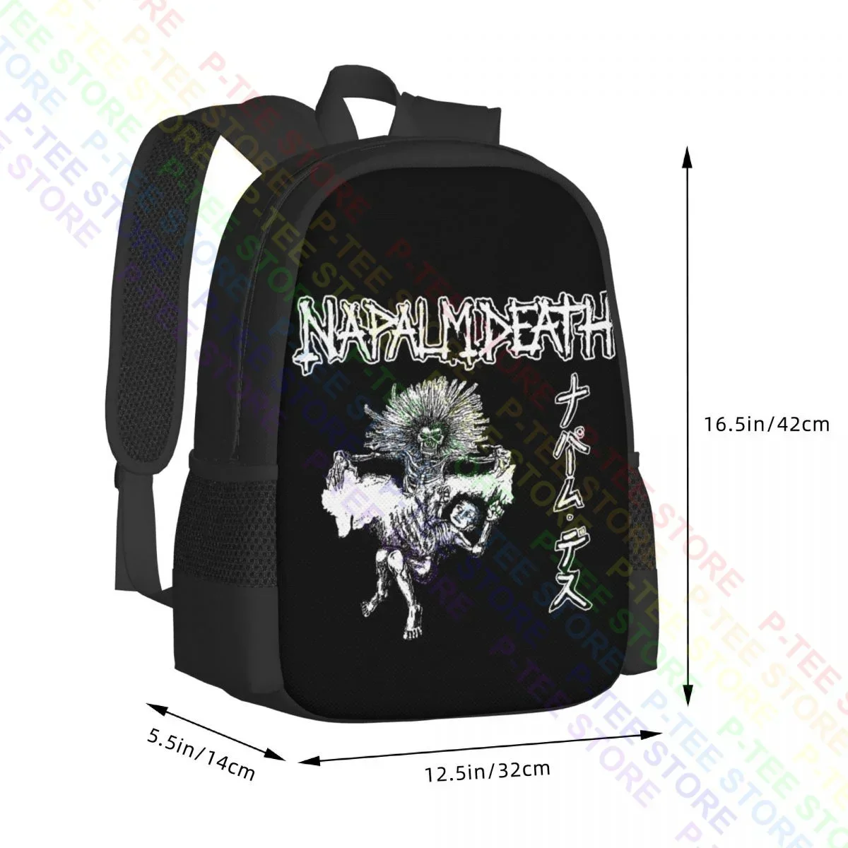 Napalm Death Split Punk Crust Grindcore Thrash Metal BandsBackpack Cetak Seni Vintage Kapasitas Besar