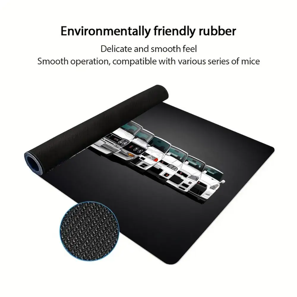 لوحة ماوس سيارة رياضية بيضاء كبيرة للألعاب غير قابلة للانزلاق ملحقات مكتبية لوحة مفاتيح جمالية للكمبيوتر المحمول والكمبيوتر اللوحي حصيرة لعب الكمبيوتر