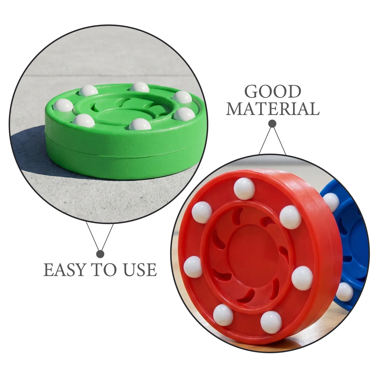 3Pcs Street Roller Hockey Pucks Outdoor Practice Pucks for Street Hockey Skill Training Asphalt Driveway Team Practice Puck