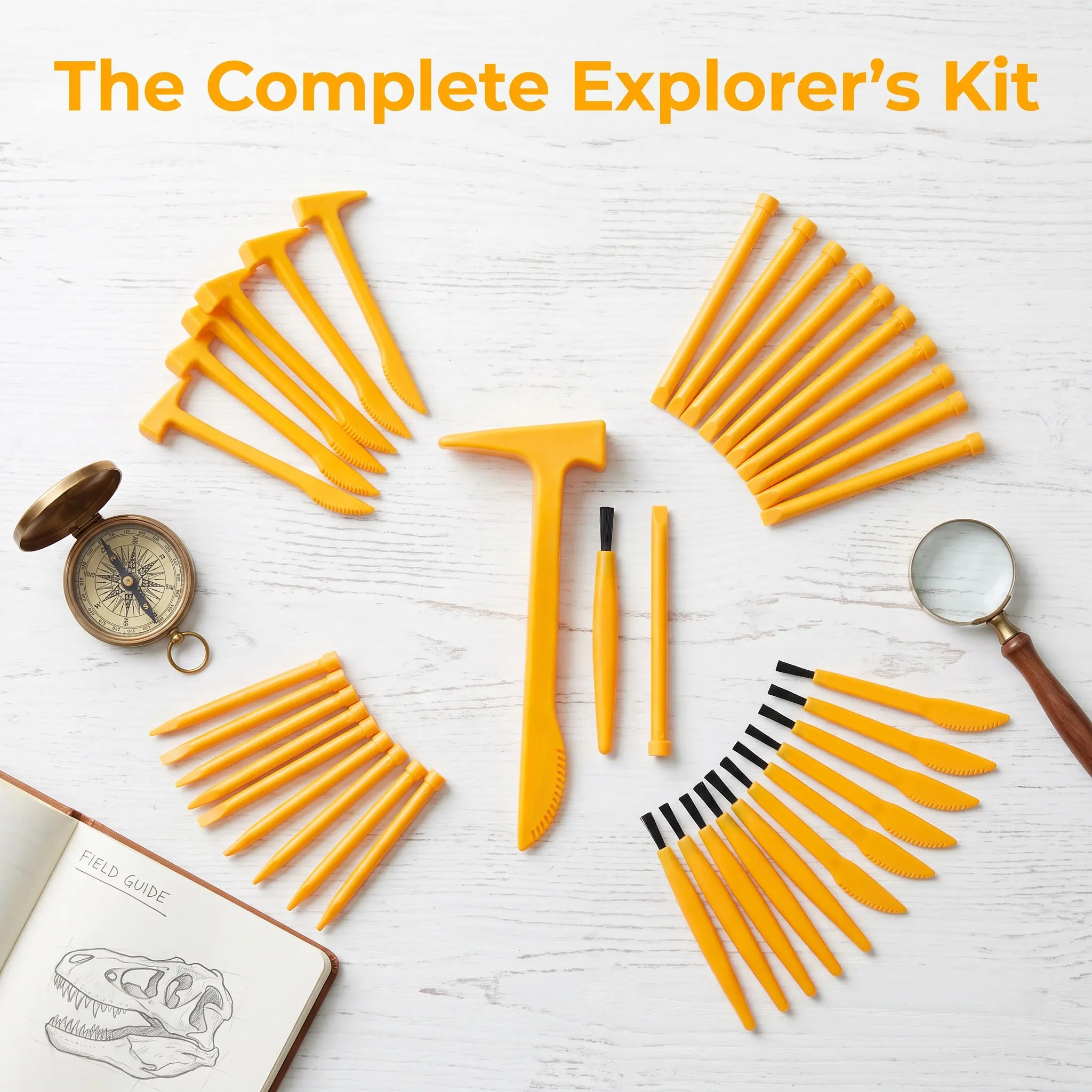 1Set Kids Excavation Tool Set Dinosaur Digging Kit Safe Smooth Edges Lightweight Easy Grip for Indoor Outdoor Exploration Play