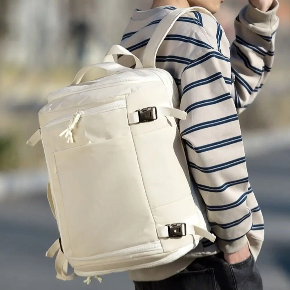 

Laptop Bag Box Style Luggage Backpack Large Capacity Unisex Travel Backpack Scalable with Shoes Pack Cabin Daypack Climbing