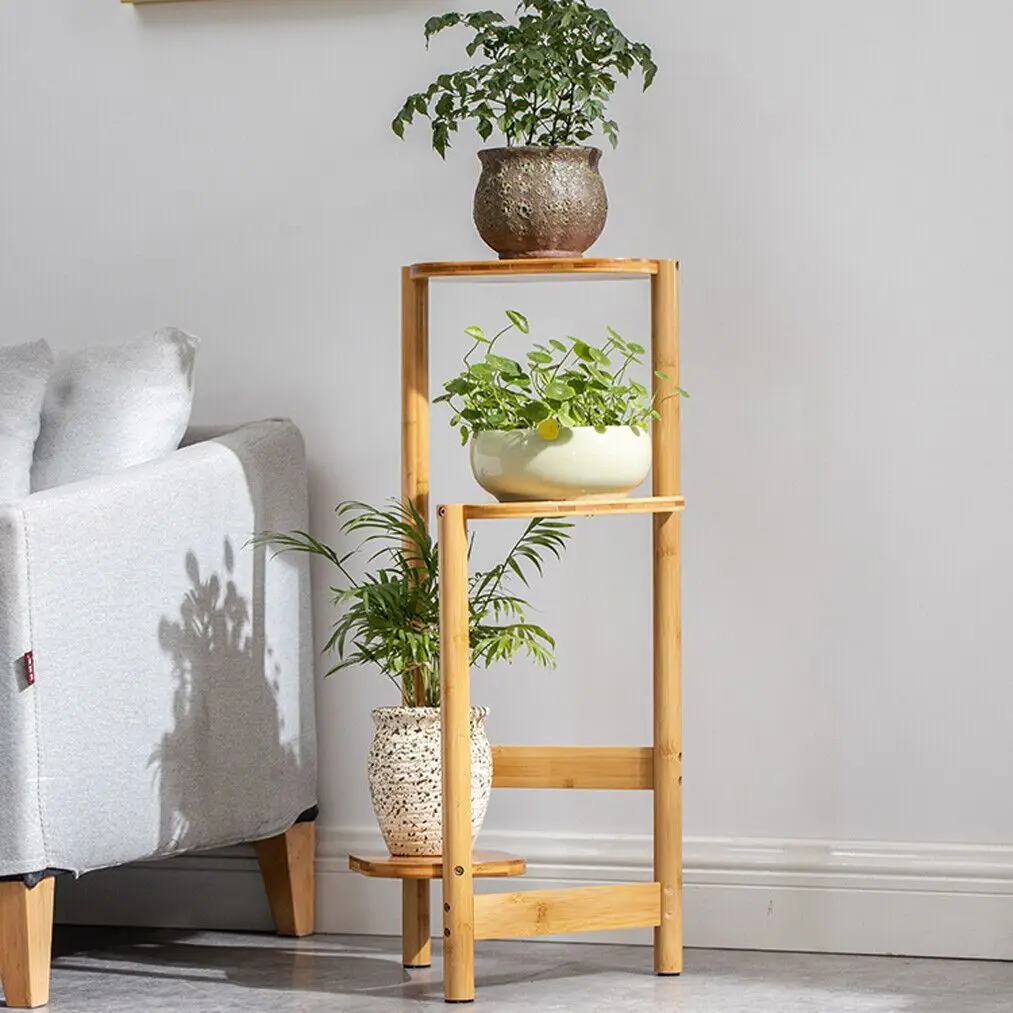 

3 Tier Corner Plant Stand Ladder Flower Pot Display Rack Shelf Indoor Patio
