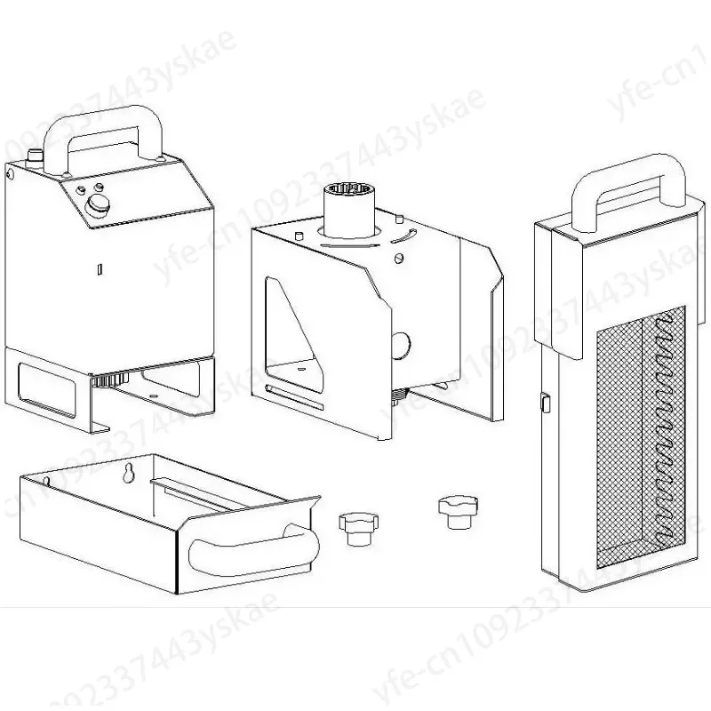 Stainless steel deep fryer cooking oil filter machine  200w power