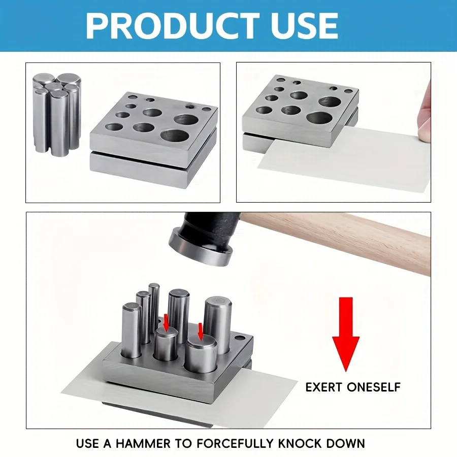 Hobbyworker Circle Disc Cutter Jewelry Making Metal Cutting Forming Pendant Charm Coin Punch Professional Practical Convenient