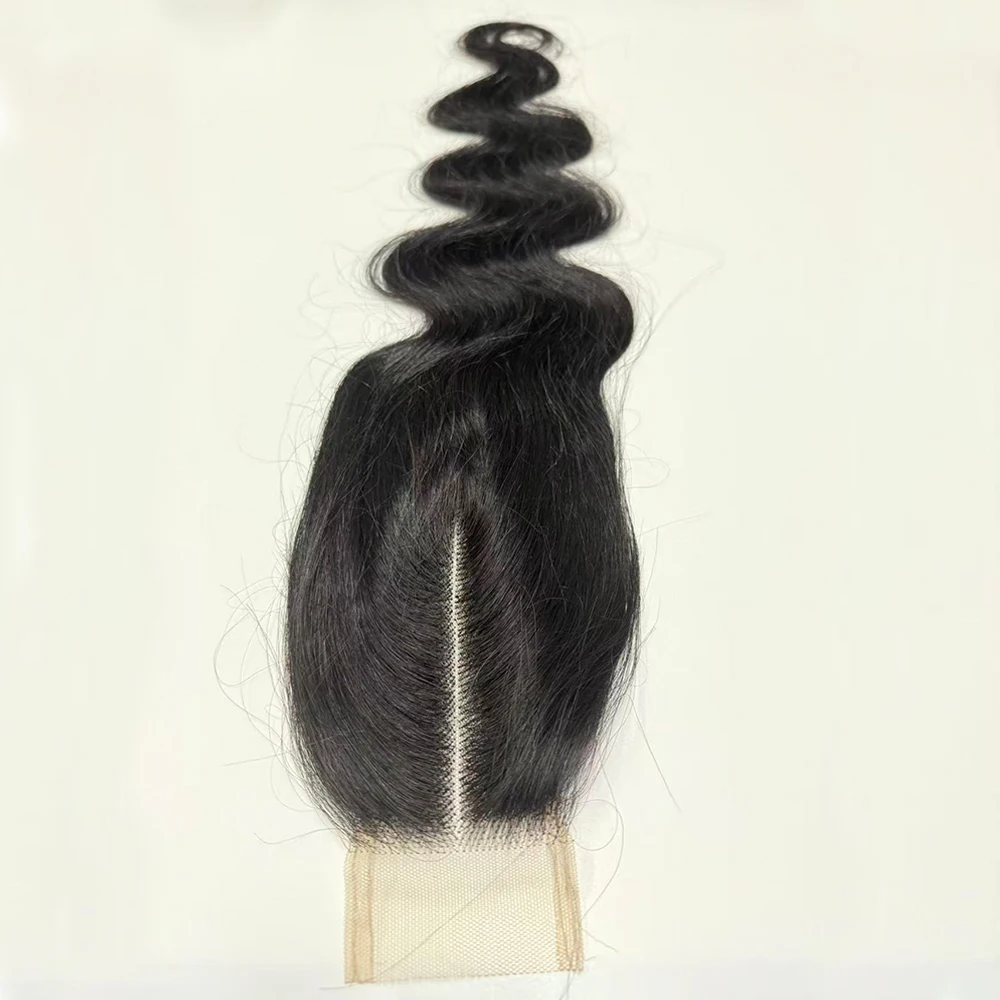 الجسم موجة 2 × 6 الدانتيل إغلاق البرازيلي عذراء شعر الجسم موجة 2x6 الدانتيل الشفاف إغلاق الطبيعية قبل قطعها للنساء السود #5