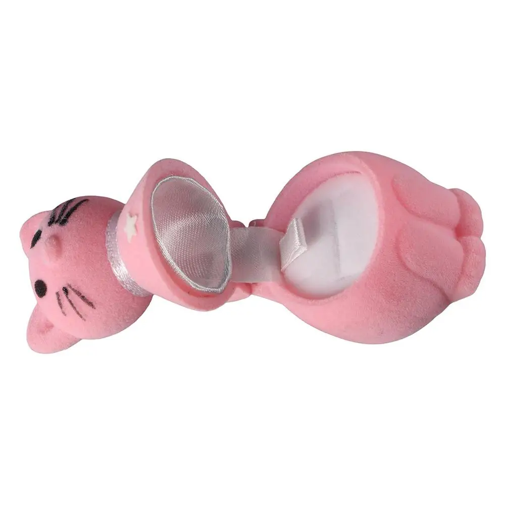 Necklace Cute Gift Cat Lover Cartoon Velvet Ring Box Gift Boxes Jewelry Display Storage Case