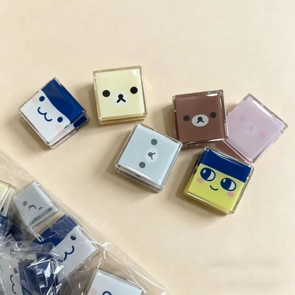 Clips double face en PP à pois mignons, porte-documents Kawaii pour examens, journaux et fournitures scolaires