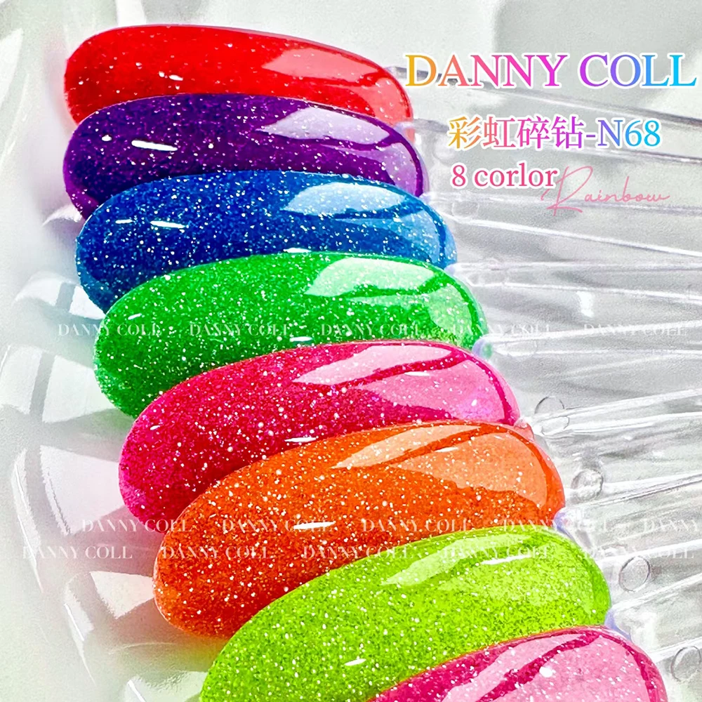 8 สีเรืองแสง Candy Gel ชุดเจลเล็บชุดเล็บคอลเลกชัน Soak Off UV เจลต้องการ Base Top Coat เล็บเจล