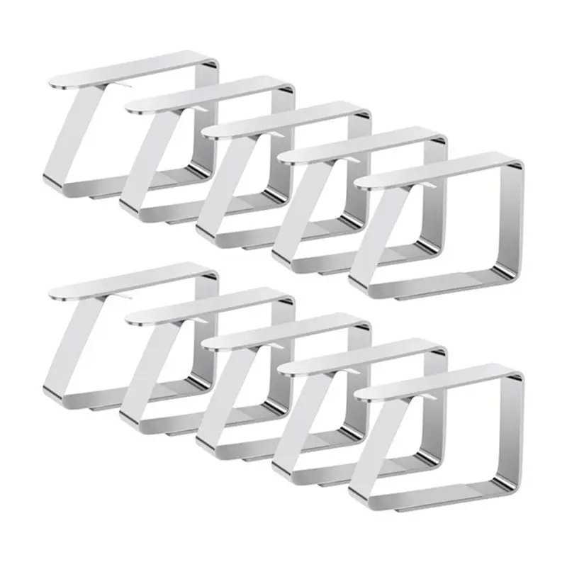 ABJI-10 Pack Tablecloth Clips For Folding Tables,Picnic Tablecloth Clips For Outdoor Tables,Table Skirt Clips For Camping