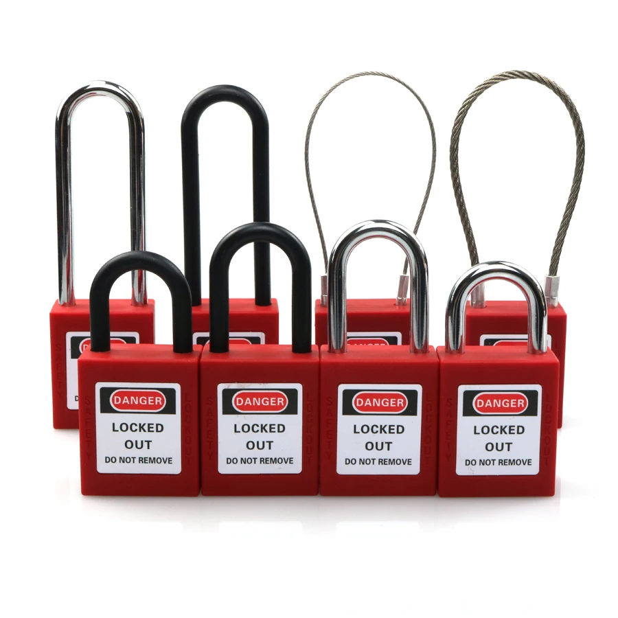 38mm Industrial Safety Padlock LOTO Lockout Nylon Engineering Shackle Personal Energy Lockout Direct Multiple Specifications