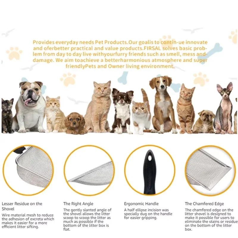 2X2mm 細孔猫砂シャベル ペット用品 ステンレス鋼シャベ - Pet Supplies Application のレビューと価格