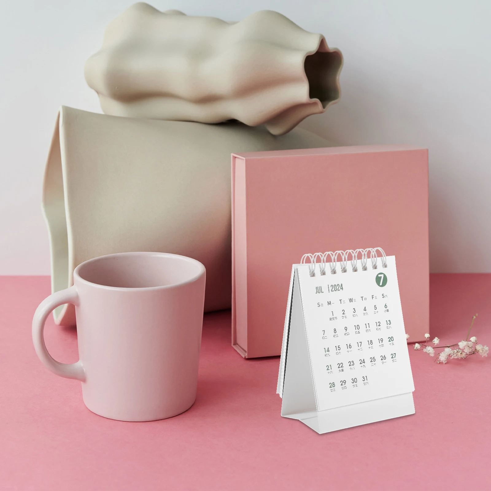 

Маленький настольный календарь Офисный складной настольный планировщик с местами для заметок Настольный календарь для ежедневного использования