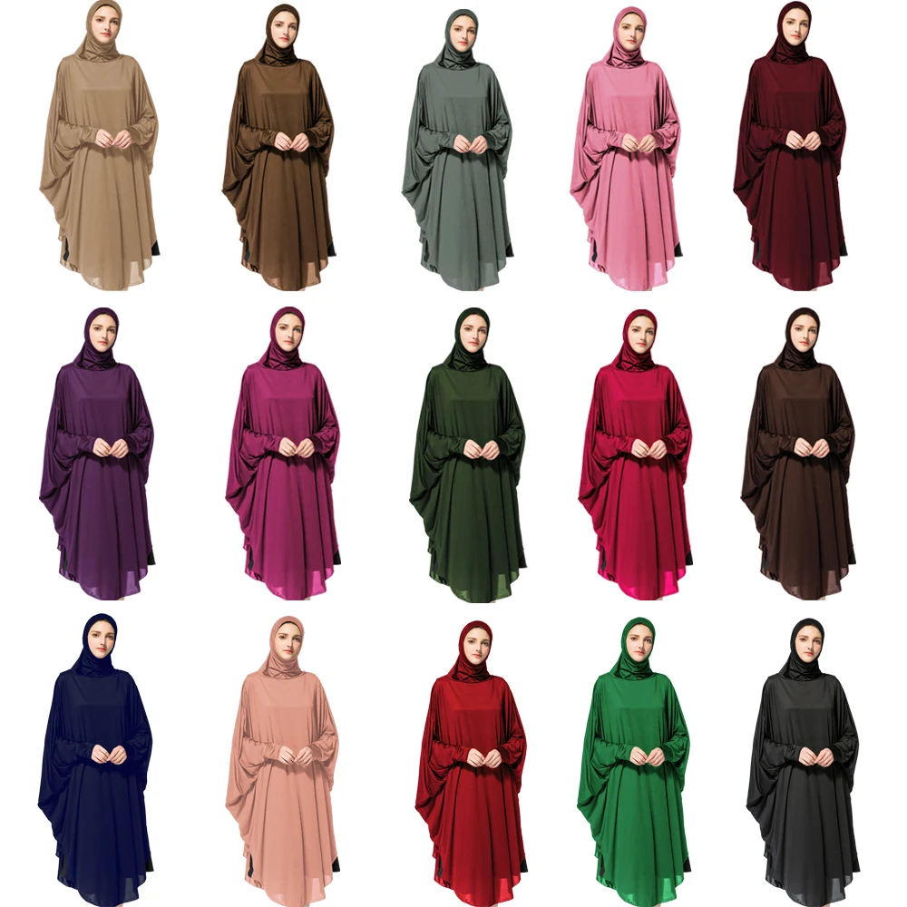 

Eid Djellaba Muslim Women Prayer Garment Dress Hooded Abaya Ramadan Islam Clothing Turkey Kaftan Dubai Khimar Arabic Robe Abayas